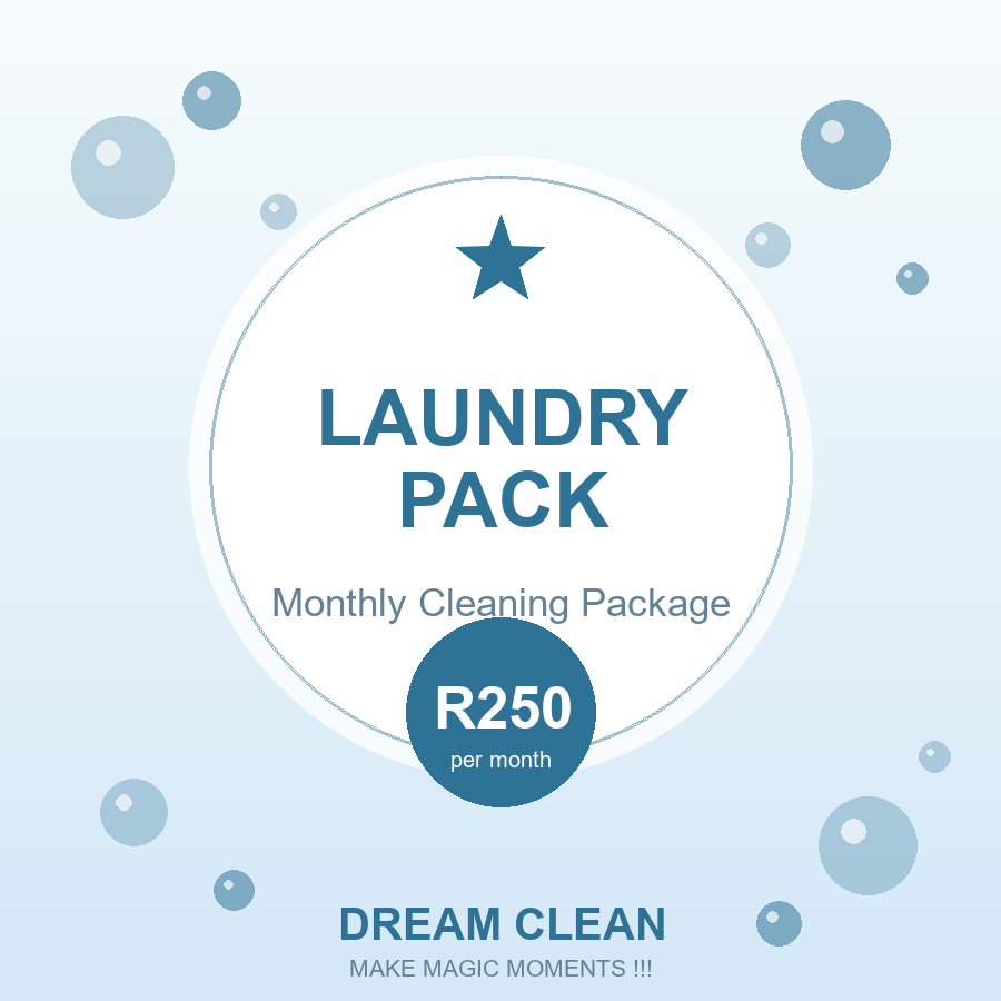 Laundry Pack, R250 per month from Dream Clean